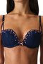 Navy Blue Daphne Push-Up Floral Bra - 2