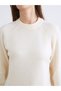 TWO MT SHOP QUALITY LCW Vision Ecru Oval-Neck Women's Knit Sweater - 6
