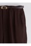Trendy Picks from Kübra Butik: Women's Loose-Fit Pleated Pants with a Waist Belt - 6