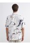 I Standart Fit Short Sleeve Embroidered V Viscose Men's Shirt from Freezen Store - 5