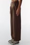 Brown High Waist Pleated Wide Leg Pants - 2