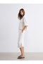 TWO MT SHOP QUALITY Soulife Ecru Jersey Straight Midi Skirt for Women