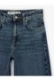 Buttoned Pocket Regular-Waist Cotton Comfortable-Fit Flared-Leg Denim Trousers - 6