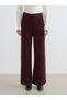 LCW Modest Burgundy Knit Straight-Leg Standard & Regular Wide-Leg Women's Pants, Featuring the ALITA CITY Touch - 2