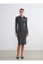 LCW Comfort Black Rib Knit Straight Dress—Exclusive to ALITA CITY - 2