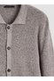 Trendy Picks from Kübra Butik: Men’s Knit Cardigan with a Turned-Down Collar with a Yoke Detail - 7