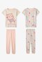 Girl's Ecru Fast Cat Short Sleeve 2-Piece Pajama Set - 2