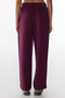 Burgundy Silk Touch Adjustable-Waist Sweatpants with Pockets - 3