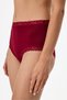 Burgundy Comfortable Cotton High Waist Slip Panties - 2