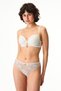 Off-White Laluce Lace Ethnic Patterned Padded Bra
