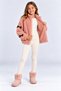 Girls' Plush, Heat-Retaining, With Bow Detail, Transitional Winter Cardigan Ak4180