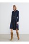 Trendy Picks from Kübra Butik: Shirt Dress with a Peter Pan Collar and a Belt, Denim Dress with a Yoke Detail - 3
