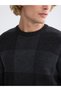 Quality Parts from Çelebi Store Zero Roba Yaka Checked Men's Knitwear Sweater - 4