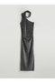 Trendy Picks from Kübra Butik: One-Shoulder, Shimmering, Ruched Dress - 6