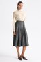 Plaid Midi Skirt with Accessories - 2