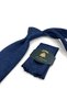 Navy Blue Paisley Pattern Classic Tie with Handkerchief Kk13123 - 5