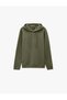 Brushed Long-Sleeve Basic Hooded Sweatshirt - 2