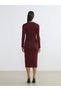 Trendy Picks from Kübra Butik: Straight-Cut, Mock Neck, Ruched Dress - 5