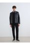 Peak New Season Regular Fit Mock Neck Men’s Leather-Look Jacket - 2