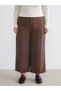 LCW Vision Brown Solid Standard & Regular Wide-Leg Women's Pants, Featuring the ALITA CITY Touch - 4