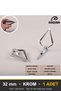 Triangle Ring-Shaped Furniture Handle, 32 mm, Chrome, Kitchen Cabinet and Drawer Handle - 3