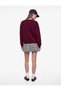 Brushed Rabbit Embroidered Crew Neck Long-Sleeve Oversized Sweatshirt - 4