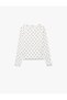 Cotton Long Sleeve Crew Neck Polka Dot T-Shirt - 3