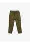 Cotton Khaki Baby Boy Trousers with Cargo Pockets 7Wmb40007Tw
