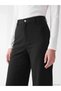 LCW Modest Black Interlock Plain Skinny & Slim Wide-Leg Women's Pants, Featuring the ALITA CITY Touch - 3