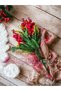New Year's Decoration: Kokina Berry Cherry Branch with Shoots, Bouquet Decoration, New Year's Berry Decor, 36 cm New Year's Flower - 5