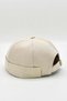 Beige 100% Cotton Cap Docker Hat - 4