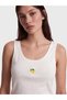 LCW DREAM Ecru Solid Sleeveless Women's Pajama Top, Featuring the ALITA CITY Touch - 3