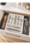 Mega XL Double Winged Kitchen Drawer Cutlery Holder & Organizer, Expandable with 9 Compartments - 4
