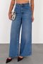 Women's Light Blue Washed Extra Wide Leg High Waist 100% Tencel Jean Jeans Angel-2052 - 3