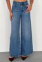 Women's Light Blue Washed Extra Wide Leg High Waist 100% Tencel Jean Jeans Angel-2052 - 5
