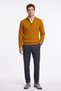 Dramen Yellow 100% Cotton Zippered Knitwear - 3