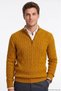 Dramen Yellow 100% Cotton Zippered Knitwear - 2
