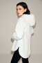 Souci hooded half-zip sweatshirt with a short front and long back, comfortable ecru color. - 5