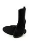 Genuine Suede Leather Black Women's Chelsea Heeled Boots - ZB275911 - 5