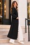 Knitted Cardigan with Knitted Pattern R4612 Black - 3