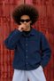 Men's Button-Down Seasonal Cashmere Navy Blue Jacket