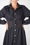 Modal Fabric Buttoned Dress - Dark Blue - 4