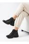 Women's Black Genuine Leather Orthopedic Non-Slip Sole Heat-Retaining Zip-Up Boots - 2