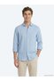 Blue Solid Regular Fit Long-Sleeve Woven Casual Cotton Blend Shirt 10161121-300 - 3