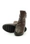 Genuine Leather Brown Rubber Sole Ruched Women's Boots - ZB1914 - 5