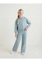 Girl's Oversize 100% Cotton Front Zipper Tracksuit 2-Piece Set