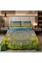 Modern Boho Design Flannel Bedding Set 3PCS, Soft Warm Bed Set - 2