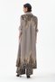 Women's Taupe Color Italian 100% Cotton Velvet Zebra-Print Shirt Dress with Pants Velvet Set, Sizes 38–44 - 5