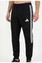 Men's black cotton casual jogger sweatpants, comfortable fit, with pockets.