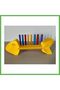 3D-Printed Fish Skeleton Color-Sorting Toy - 8-Hole Stick Sorting Set, Color Sort GEN01
